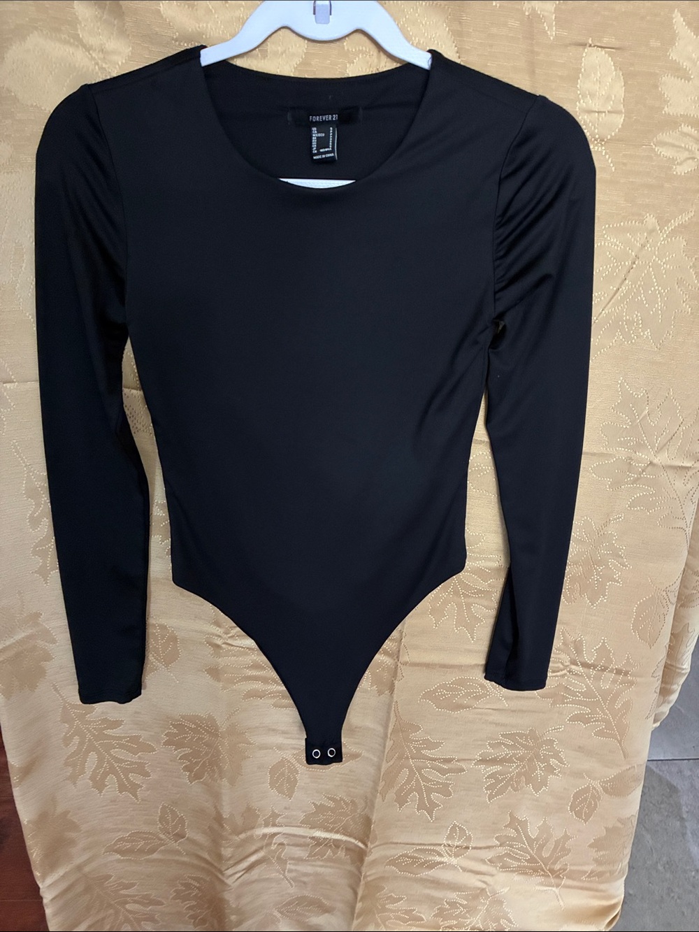 Forever 21 Women’s Black Long Sleeve Bodysuit